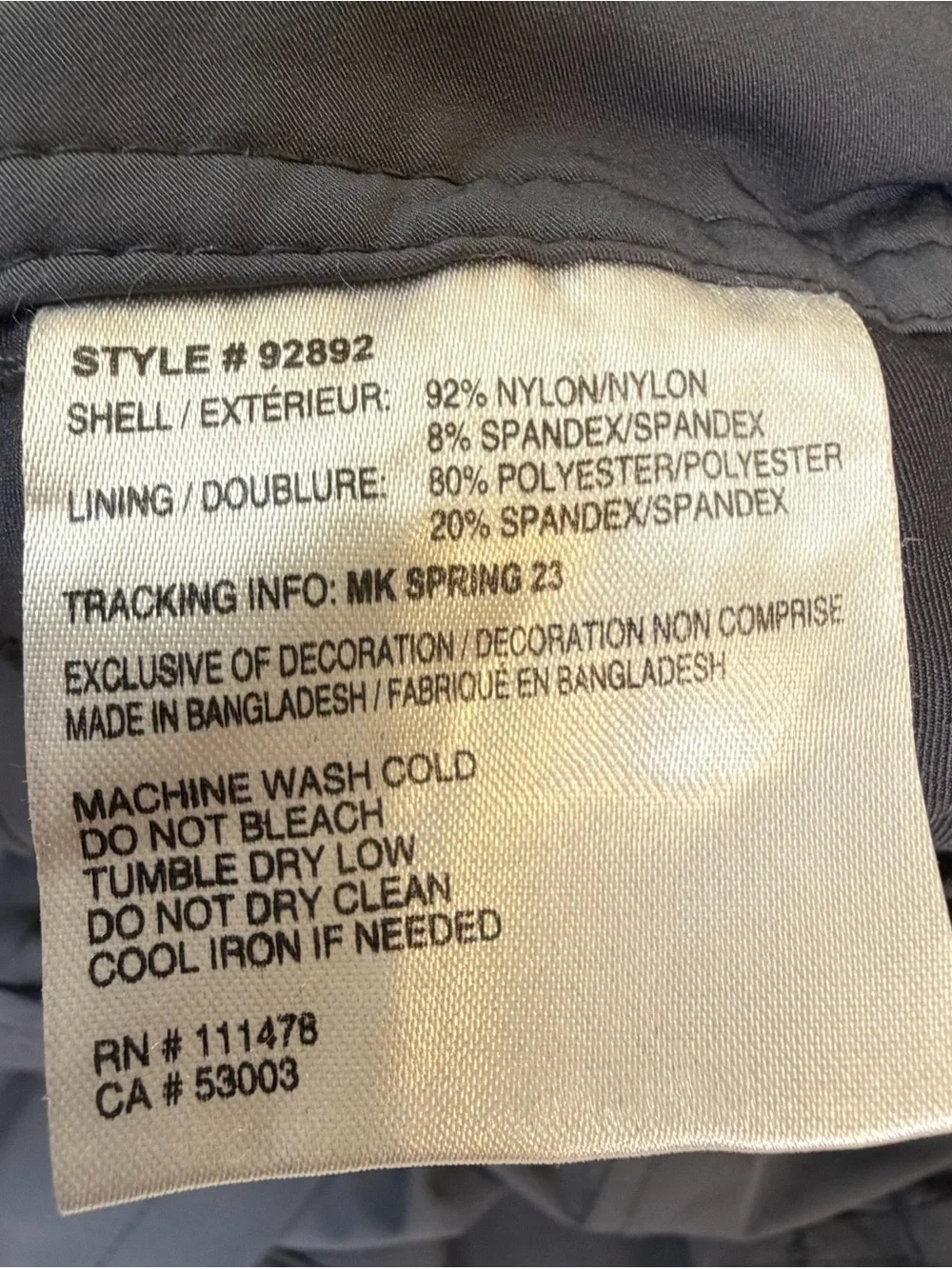 Arctix Woman’s Athletic Skort in Steele grey - Picture 6 of 7